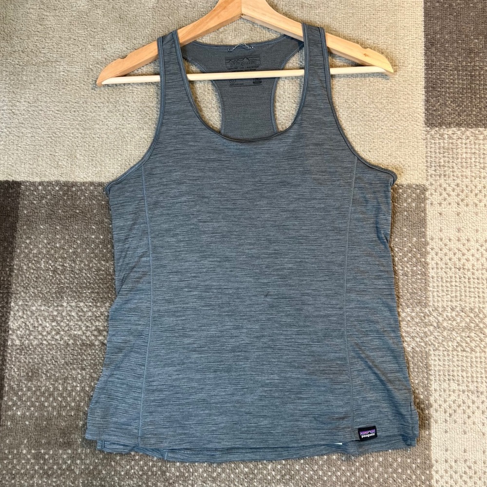 Patagonia Capilene Cool Lightweight Tank Top Womens Small Gray Racerback 45770